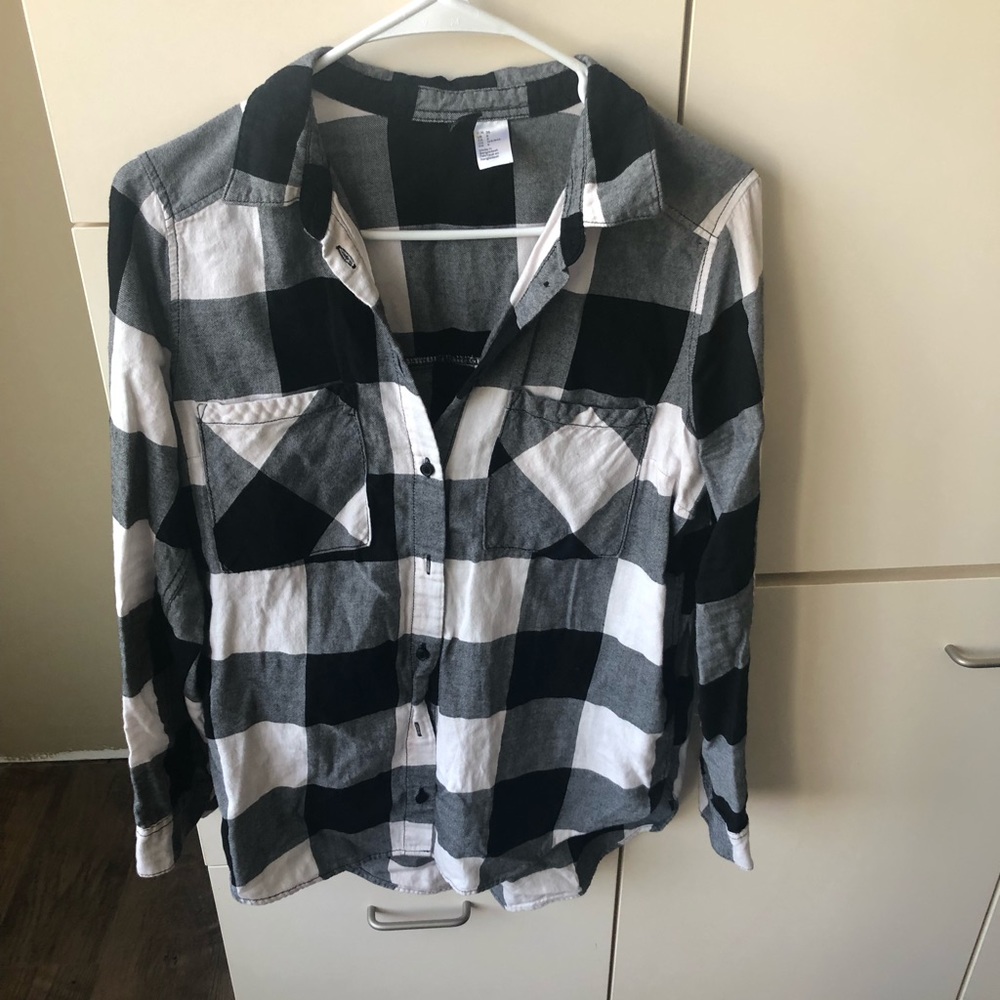 Black and white plaid top from H&M.